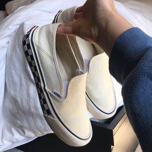 Checkered platform vans